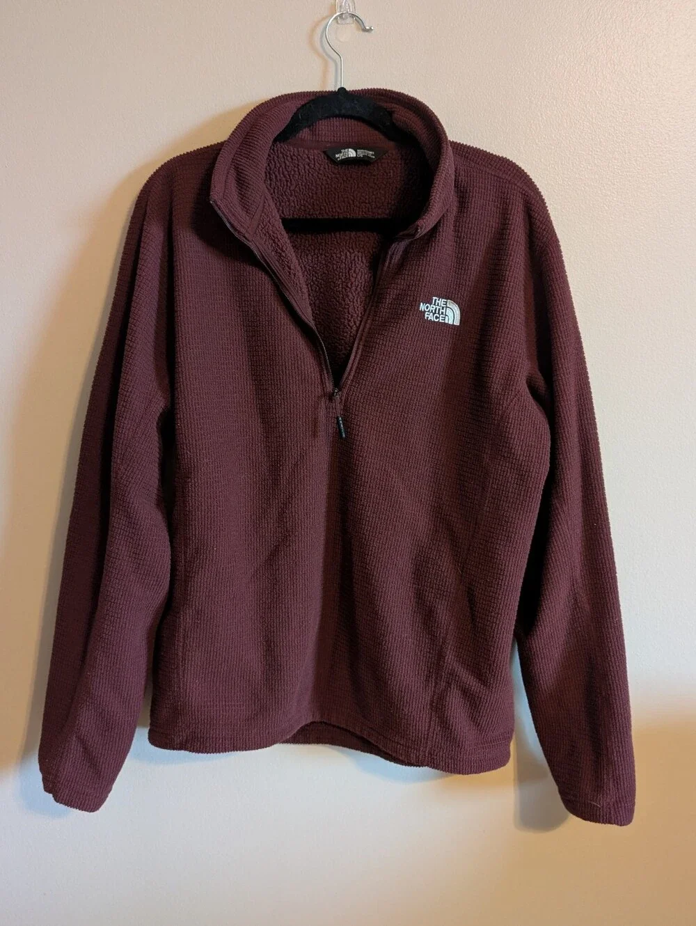 The North Face Men's Quarter-Zip Fleece Waffle Grid Pullover